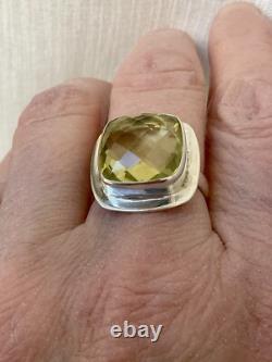 ENORMOUS NATURAL CITRINE SOLID SILVER, ANTIQUE MARQUISE RING, Unique CREATOR