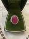 Enormous Real Ruby, Solid Silver, Remarkable Antique Ring