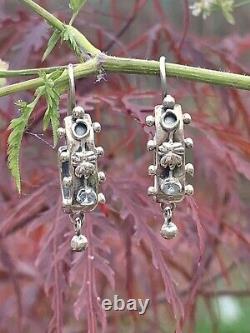 Earrings Ancient Dormous Silver 19th Antique Etruscan Earrings