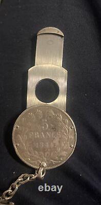 Eloi Pernet Old Cigare Cup Silver Massif Currency 5f Louis Philippe 1844 W