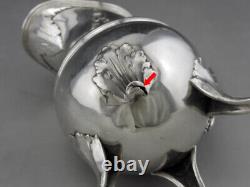 Emile Puiforcat Old Milk Pourer In Solid Silver Stone 19th Century