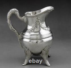 Emile Puiforcat Old Milk Pourer In Solid Silver Stone 19th Century