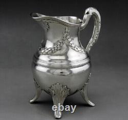 Emile Puiforcat antique solid silver milk jug Minerva XIX century