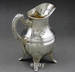 Emile Puiforcat antique solid silver milk jug Minerva XIX century