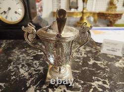 Empire Mustard Pot SOLID SILVER old man's hallmark Antique Silverware 29MAG 17/10