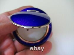 Ex Boite Emaillee Argent Emaux 60 MM 65.9 G Sterling Silver Enamelled Box