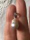 Exceptional Large Vintage Pear Shaped Genuine Pearl, Solid Silver