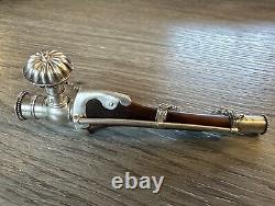 Exceptional Work of a 19th Century Sailor: Vintage Pipe in Bone and Solid Silver
