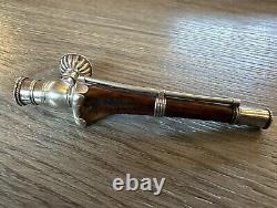 Exceptional Work of a 19th Century Sailor: Vintage Pipe in Bone and Solid Silver