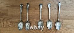 Five Small Antique Solid Silver Spoons