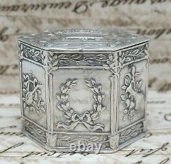 Former Box Silver Box Massive 18th Century 18th Century 10th Century Niellée Old Silverbox