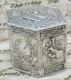 Former Box Silver Box Massive 18th Century 18th Century 10th Century Niellée Old Silverbox