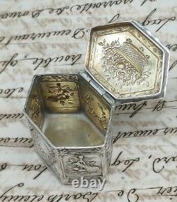 Former Box Silver Box Massive 18th Century 18th Century 10th Century Niellée Old Silverbox