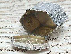 Former Box Silver Box Massive 18th Century 18th Century 10th Century Niellée Old Silverbox