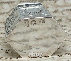 Former Box Silver Box Massive 18th Century 18th Century 10th Century Niellée Old Silverbox