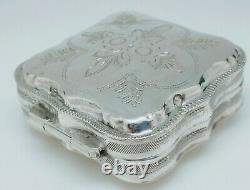 Former Box Silver Box Massive Dutch 19th Old Silverbox Initials