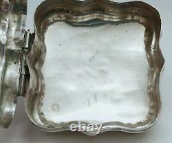 Former Box Silver Box Massive Dutch 19th Old Silverbox Initials