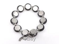 Former Bracelet In Sterling Silver Beads And Jet Era XIX