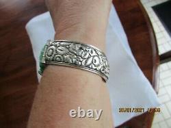 Former Chinese Silver Bracelet And Jade Jade Made Early Xxe 58grs