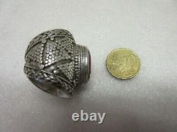 Former Ethnic Bandage Intaille Cornaline & Argent Massif Perse Islamic Art