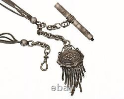 Former Gousset Watch Chain With Its Silver Key Massive Watch Chain 19th