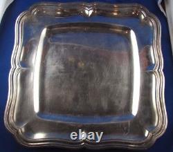 Former Large Flat Tray With Solid Silver Net Poincon Minerve 19th Style LXV