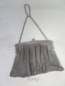 Former Maillle Women's Bag In Silver Soiree Massif Epoque 1900