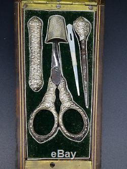 Former Necessary In Silver Stitching Charles X XIX Antique Sewing Set