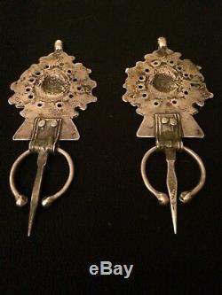 Former Pair Berber Fibulae, Silver Punched