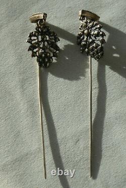 Former Pair Of Hair Pins Jewel Napoleon III Normandy Xixe