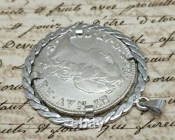 Former Pendant Ecu Silver Massif Louis XV 1764 King Chain Old French Change