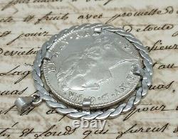 Former Pendant Ecu Silver Massif Louis XV 1764 King Chain Old French Change