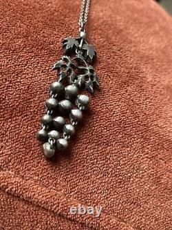 Former Pendant Jewelry Regional Savoie Silver Massif Pierre Blanc Grappes XIX