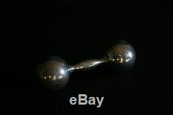 Former Rattle Baby Child Infant Tiffany Silver Dumbbell Late Nineteenth