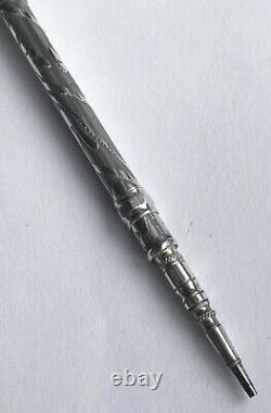 Former Retractable Porte-mine 19th Silver Perpetual Calendar Pencil Seal #2