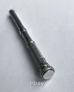 Former Retractable Porte-mine 19th Silver Perpetual Calendar Pencil Seal #2