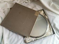 Former Round Miroir Plateau In Solid Argent Emile Puiforcat Box Blv Haussmann