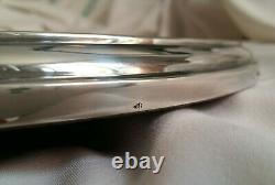 Former Round Miroir Plateau In Solid Argent Emile Puiforcat Box Blv Haussmann