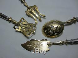 Former Service Dessert Mignardise Poincons Sterling Silver Vermeil And Its Case