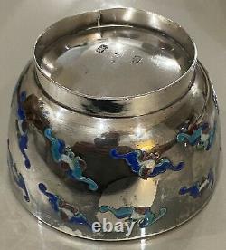 Former Silver Bowl Massive Emaille Origin China Asia Bowl Chinese Silver Solid