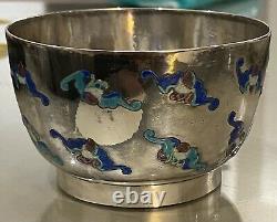 Former Silver Bowl Massive Emaille Origin China Asia Bowl Chinese Silver Solid