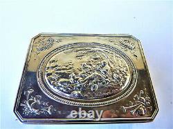 Former Silver Box Massive Minerve Pastoral Scene Silver Box Silberne Box