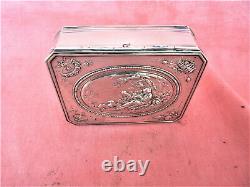 Former Silver Box Massive Minerve Pastoral Scene Silver Box Silberne Box