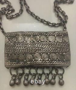 Former Silver Necklace Massif Jewelry Ethnic Orientalist Origin Berber Morocco