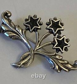 Former Solid Silver XIX Brooch, Pentacrine Star Of Digne / St Vincent