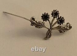 Former Solid Silver XIX Brooch, Pentacrine Star Of Digne / St Vincent