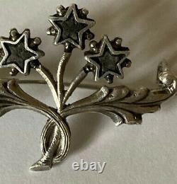 Former Solid Silver XIX Brooch, Pentacrine Star Of Digne / St Vincent