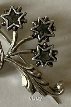 Former Solid Silver XIX Brooch, Pentacrine Star Of Digne / St Vincent