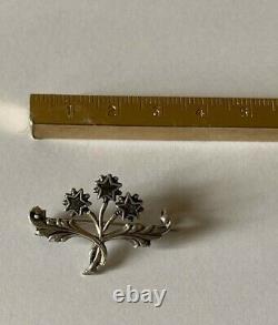 Former Solid Silver XIX Brooch, Pentacrine Star Of Digne / St Vincent