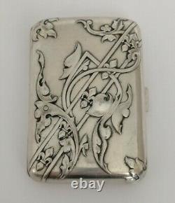 Former Sublim Etuit A Cigarettes Art New Argent Massif Decor Fleurs Of Lys